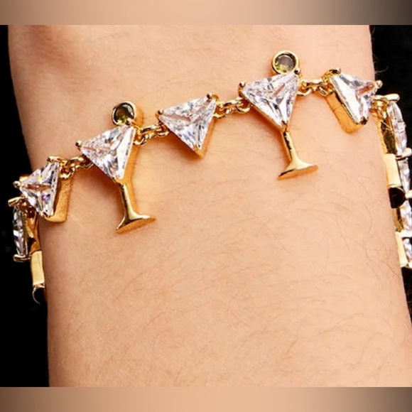 $178 Kate Spade Shaken Or Stirred Martini Tennis Bracelet - Picture 2 of 5
